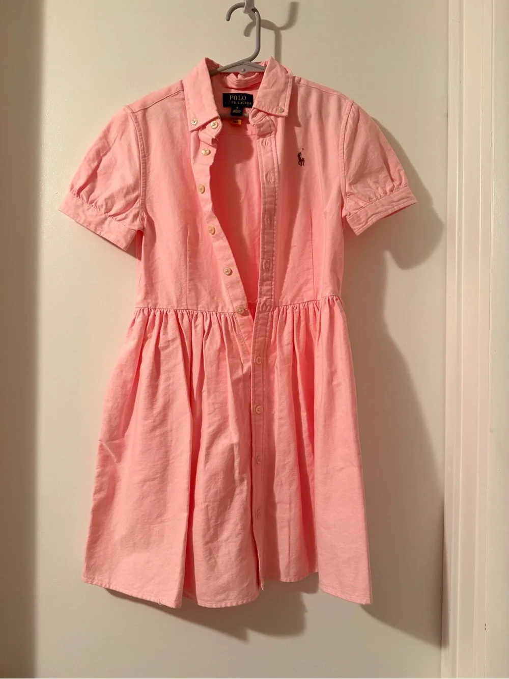 Title: Polo Ralph Lauren Girls Pink Oxford Shirt Dress Size 8 NWOT
